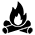 an icon representing campfire